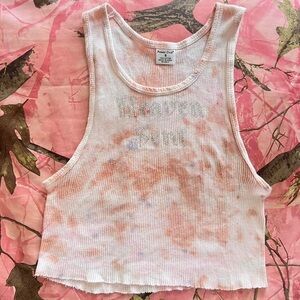 the heaven sent tie dye rhinestone cropped tank top